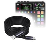 BoxWave Câble compatible avec RODECaster Pro II - Câble DirectSync PD (3 m) - USB-C vers USB-C (100 W), long type C en alliage de nylon tressé - Charge rapide - Noir de jais