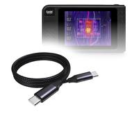 BoxWave Câble compatible avec Seek Thermal Seek ShotPRO - Câble DirectSync PD (0,9 m) - USB-C vers USB-C (100 W), charge tressée de type C et synchronisation rapide - Noir de jais