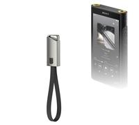 BoxWave Câble compatible avec Sony Walkman (NW-WM1AM2) - Chargeur porte-clés USB de type C, porte-clés USB Type-C vers Type-A 8 po - Noir de jais