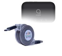 BoxWave Câble rétractable pour Alcatel LINKZONE 2 Hotspot mobile [miniSync - USB-A vers USB Type-C] - USB-A vers USB Type-C pour Alcatel LINKZONE 2 Mobile Hotspot