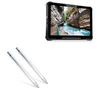 BoxWave Lot de 2 stylets compatibles avec la tablette Dell Latitude 7230 Rugged Extreme - Stylet actif AccuPoint - Stylet électronique avec pointe ultra fine - Argent métallisé