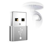 BoxWave Lot de 5 adaptateurs compatibles avec LG Tone Free FN5W (HBS-FN5W) - USB-A vers C PortChanger (lot de 5), adaptateur de données de charge OTG de type C - Argent métallisé