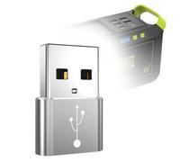 BoxWave Lot de 5 adaptateurs compatibles avec Marbero Power Station M82 Max - USB-A vers C PortChanger - Adaptateur de données de charge OTG de type C - Argent métallisé
