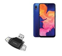 BoxWave Smart Gadget Compatible avec Samsung Galaxy A10e - AllReader Lecteur de carte SD, lecteur de cartes microSD SD Compact USB - Noir de jais