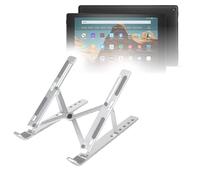 BoxWave Support et support compatibles avec Amazon Fire HD 10 (9{^>e<^} génération 2019) - Support compact QuickSwitch, rehausseur pliable portable multi-angles - Argent métallisé