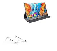 BoxWave Support et support compatibles avec moniteur portable Newsoul MNN M156F01 (15,6") - Support de poche en aluminium 3 en 1, portable, support de visualisation multi-angle - Argent métallique