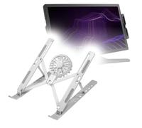 BoxWave Support et support compatibles avec Wacom Cintiq Pro 27 - Support QuickSwitch avec ventilateur de refroidissement, portable, ventilateur de visualisation multi-angles - Argent métallisé