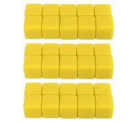 Boxwizard 30 Pièces 16 Mm Arrondies Vierges Six Faces Dés éducation Créé Sesources Jeu Jeu de Dés Six Faces Vierges Dés écriture Jeu de Dés pour l'enseignement des Mathématiques(Jaune)