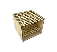 Boxwood Porte-stylos multi-compartiments avec texture en bois naturel pour artistes professionnels en bois naturel