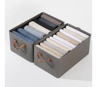 Boxytidy - Boîte de rangement pliable ultra résistante en tissu - 6 pièces 150L (25L/piece) - Modulaire pour vêtements, draps, meubles - Dimensions 47x28x20 cm - Anti-plis (6)
