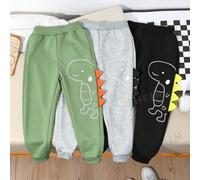 BOY Ensemble 3 pièces style décontracté sport académie rue mignon dinosaure pantalon long sweat-pant gris+kaki+bleu marine convient pour le port quotidien, l'école, les voyages, les sports, les saison
