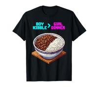 Boy Kibble vs Girl Dinner Pixel Art Meme Bol de bœuf Boykibble T-Shirt