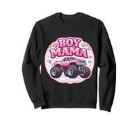 Boy Mama Monster Truck Son Fête des Mères Maman Maman Floral Sweatshirt
