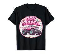 Boy Mama Monster Truck Son Fête des Mères Maman Maman Floral T-Shirt