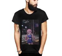 Boy Mirai Nikki Gasai Yuno Future Diary T-Shirt Funny Vintage Cool Summer Men Cotton Tshirt Anime T Shirt Tees Harajuku Black L