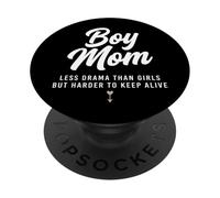 Boy Mom est Moins Dramatique Que Les Filles mais Plus Difficile à Garder en Vie PopSockets PopGrip Adhésif
