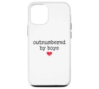 Boy Mom Outnumbered by Boys Mama,I Love My Sons,Mom of Boys Coque pour iPhone 12/12 Pro