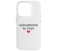 Boy Mom Outnumbered by Boys Mama,I Love My Sons,Mom of Boys Coque pour iPhone 14 Pro
