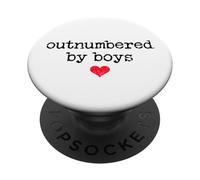Boy Mom Outnumbered by Boys Mama,I Love My Sons,Mom of Boys PopSockets PopGrip Adhésif