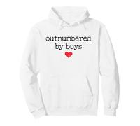 Boy Mom Outnumbered by Boys Mama,I Love My Sons,Mom of Boys Sweat à Capuche