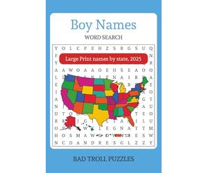 Boy Names Word Search: Explore the Top 20 Names by State and Territory - A Fun Puzzle Journey Through Heritage, Ancestry, and Culture
