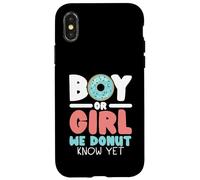 Boy Or Girl We Donut Know Yet Baby Reveal Annonce de bébé Coque pour iPhone X/XS