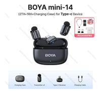 BOYA BOYA Mini Microphone à revers Lavalier sans fil pour iPhone iPad Android type-c téléphone diffusion en direct enregistrement Audio vidéo Vlog (14-type-C-Gift)
