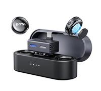 BOYA BOYALINK 3 Micro Cravate sans Fil pour iPhone 15/16, Android, Appareil Photo, Mini Micro avec Prise Jack USB-C/3,5mm, Réduction du Bruit par IA, 48KHz/24Bit, Microphone pour Smartphone, Camera