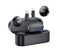 BOYA BOYALINK 3 Microphone cravate sans fil tout-en-un pour appareil photo/iPhone/Android, mini microphone avec réduction du bruit AI, durée de 30 h, portée de transmission de 300 m pour Vlog, TikTok