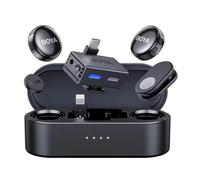 BOYA BOYALINK Lot de 3 mini microphones pour appareil photo/iPhone/Android, Lavalier sans fil avec IA, 30 heures d'autonomie, 300 m de portée pour Vlog, TikTok