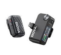 BOYA BOYAMIC 2 microphones sans fil pour Android/appareil photo/tablettes, réduction du bruit AI, enregistrement interne flottant 32 bits, écran tactile AMOLED, contrôle par application, batterie 9h