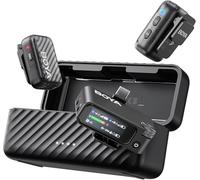 BOYA BOYAMIC 2 microphones sans fil pour iPhone 15-16/Android/PC/appareil photo, suppression du bruit AI, enregistrement interne flottant 32 bits, portée de 300 m, batterie 54H avec étui de charge