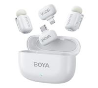 BOYA Boyamini-13 Microphone 4 en 1 pour Android/iPhone avec suppression intelligente du bruit et étui de charge, clip en métal sur le microphone, Vlogging, TikTok, créateur de contenu YouTube