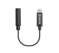 Boya Adaptateur audio BY-K4 3,5 mm TRS femelle vers USB Type-C mâle Noir