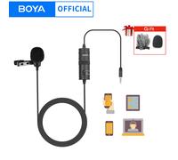 BOYA BY-M1 condensateur Lavalier revers Microphone à clipser 3.5mm TRRS 6M micro pour PC iphone DSLR caméra YouTube enregistrement Streaming BY-M1 PRO II.