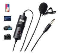 BOYA BY-M1 Microphone Lavalier 3,5 mm pour Smartphones Canon Nikon DSLR Camcorders Enregistreur Audio PC - Câble 6 m