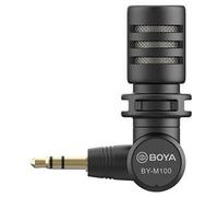 Boya BY-M110 Mini microphone à condensateur TRRS 3,5 mm Omnidirectionnel, orientable à 180