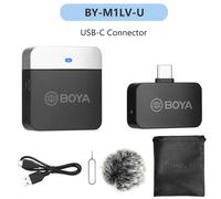 BOYA BY-M1LV Sans Fil Lavalier Revers Microphone pour iPhone Android PC Ordinateur Portable Mobile Smartphone Youtube vidéo Statique Streaming - Type BY-M1LV for Type-C