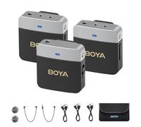 BOYA BY-M1V2 Micro Cravate sans Fil, Micro Caméra pour Caméras Smartphone Clip sans Fil sur Mic pour Youtube Vlogging Live Streaming
