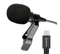BOYA BY-M2 Microphone cravate universel à clipser numérique omnidirectionnel avec câble Lightning détachable pour appareils iOS, smartphones et appareils photo