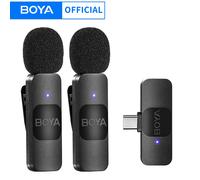 BOYA BY-V - Mini Microphone Lavalier professionnel sans fil, pour iPhone, iPad, Android, diffusion en direct, enregistrement de jeu, Interview, Vlog BY-V1 V2.0-Lgt