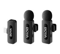 Boya BY-V20 V2.0 Microphone de Lavalier sans fil pour USB-C - 2 x TX et 1 x RX