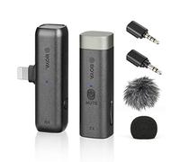 BOYA BY-WM3D Mini microphone sans fil 2,4 G avec adaptateur TRS/TRRS 3,5 mm compatible avec iPhone, smartphone, appareil photo, tablette, ordinateur portable, pour interview en direct