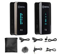 BOYA by-XM6 S1 OLED Microphone Cravate sans Fil 2,4 GHz avec Microphone intégré pour Appareil Photo Reflex numérique/iPhone/Android