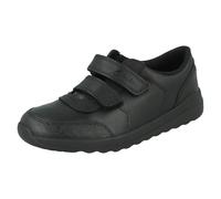 Boya Clarks Daze Step 2 Cuir Noir Rip Ruban Fermeture Chaussures Tailles 11- 2.5