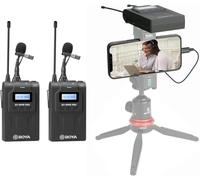 Boya by-WM8 Pro-K2 UHF Dual-Channel Wireless Microphone System with One Receiver and Two Transmitter