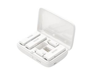BOYA Link 3-en-1 Micro Cravate sans Fil, Micro iPhone avec Annulation de Bruit et Boîtier de Charge,Transmission de 100M Autonomie de Batterie de 30h, pour Caméra iPhone/Android/PC-Blanc