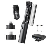 BOYA Magic Micro Cravate sans Fil pour Caméra, iPhone, Android（Sans Support）à clipser, à main, de bureau, sur caméra 4 Formes Micro Cravate iPhone pour Vlog, Streaming, TikTok, YouTube(2TX+3RX)