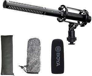 BOYA Microphone XLR BY-BM6060, Micro à condensateur supercardioïde avec Alimentation fantôme 24/48 V pour caméra, caméscope, Interview, Enregistrement d'émissions de télévision, Podcast