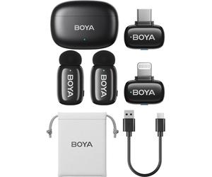 BOYA Mini 2-01 Écouteurs (1RX USB-C+1RX Lightning+2TX) Noir